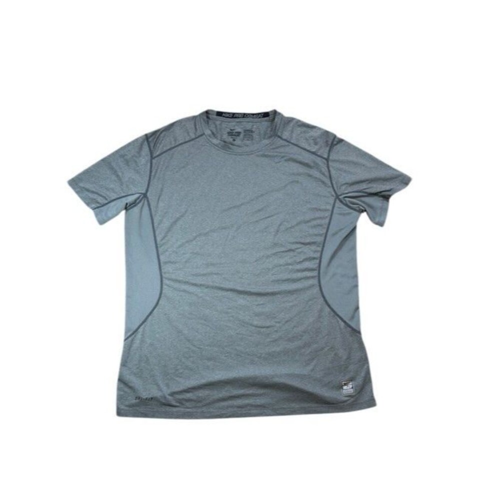 Nike Pro Combat Compression Shirt Men's Size XL Gray Dri-Fit Athletic Training